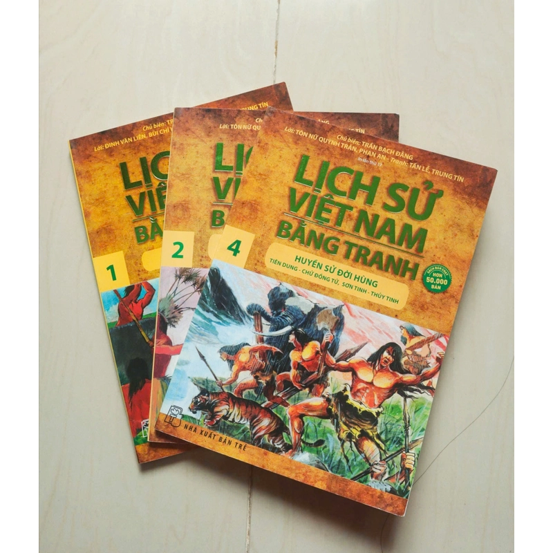 Combo 3 cuốn lịch sử Việt Nam bằng tranh huyền sử thời Hùng Vương cũ   469728