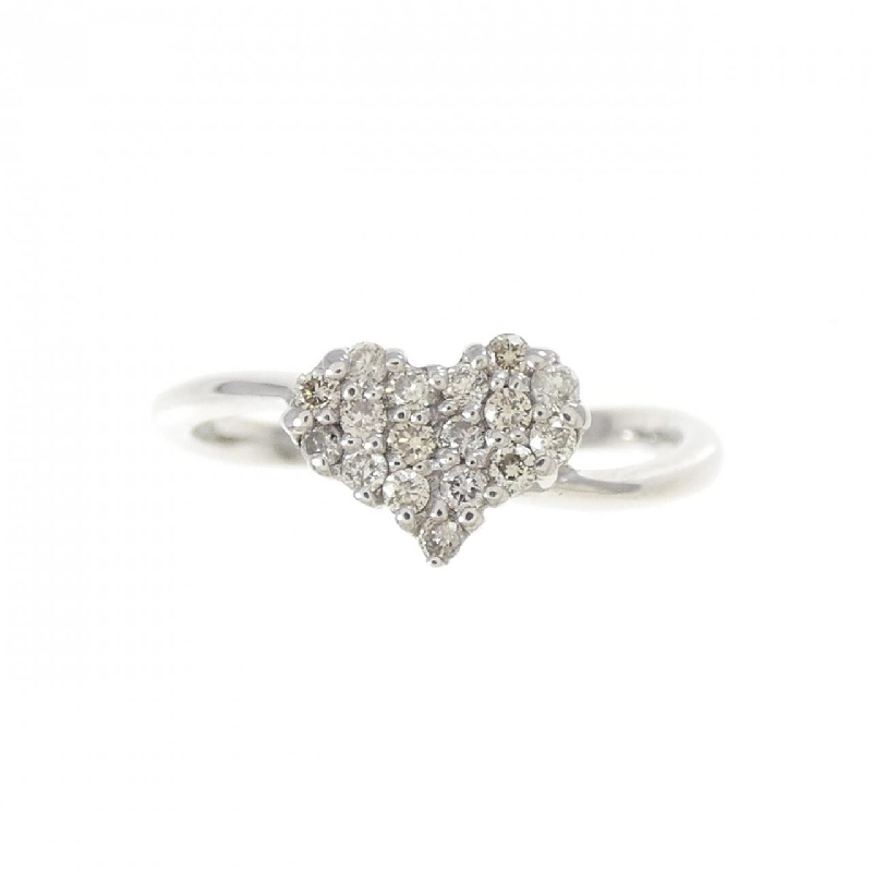 Nhẫn kim cương hình trái tim K18WG 0.14CT 666384