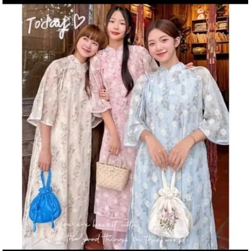 Pass áo dài màu xanh 709181