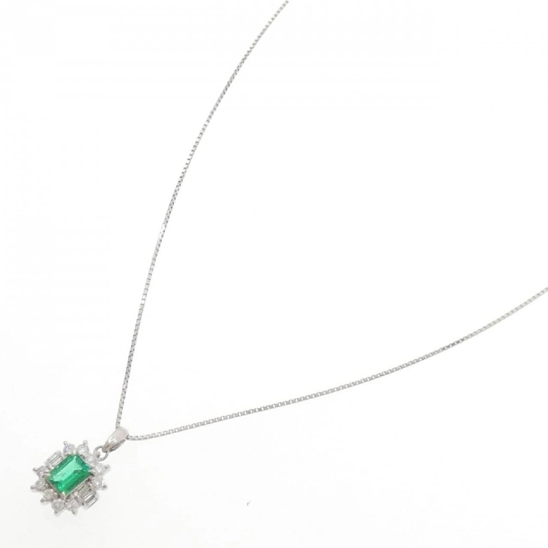 Dây chuyền Emerald PT900/PT850 0.49CT - Hàng hiệu Authentic 858836