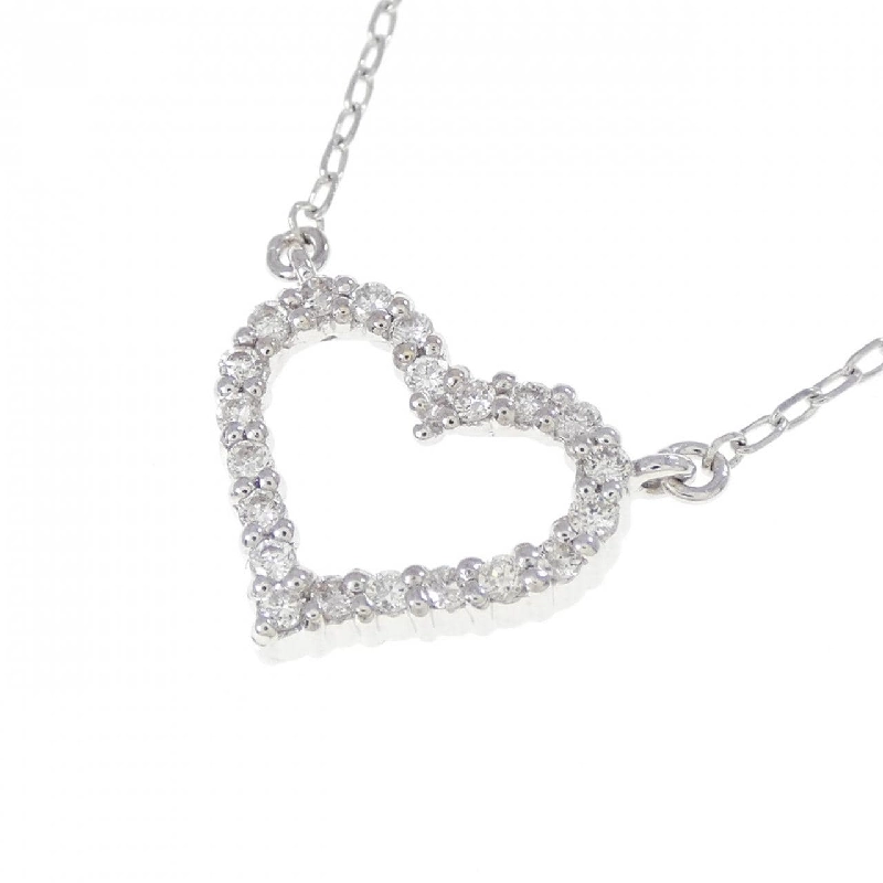 K18WG Dây chuyền hình trái tim kim cương 0.19CT - Hàng hiệu Chính hãng 856803