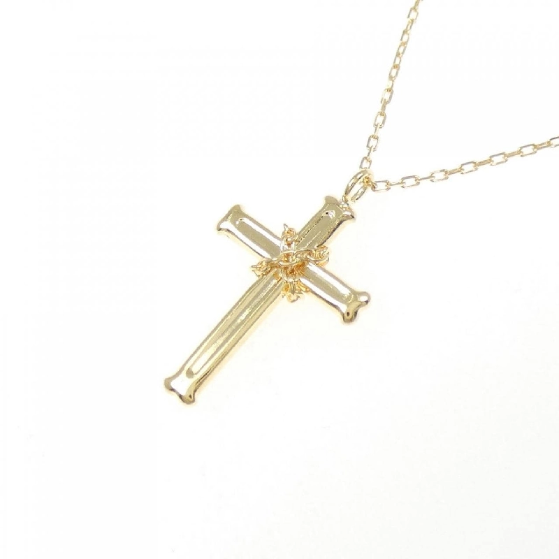 K18YG Dây chuyền hình chữ thập - Hàng hiệu Chính hãng 862012