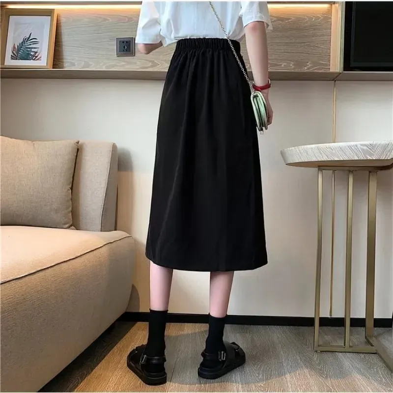 Chân váy xẻ tà chất vải tuyết mưa  695477