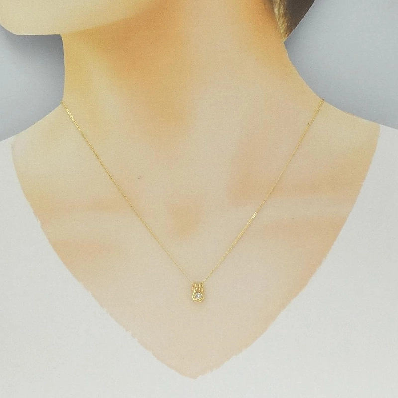 K18YG Dây chuyền kim cương 0.13CT - Hàng hiệu Chính hãng 861167