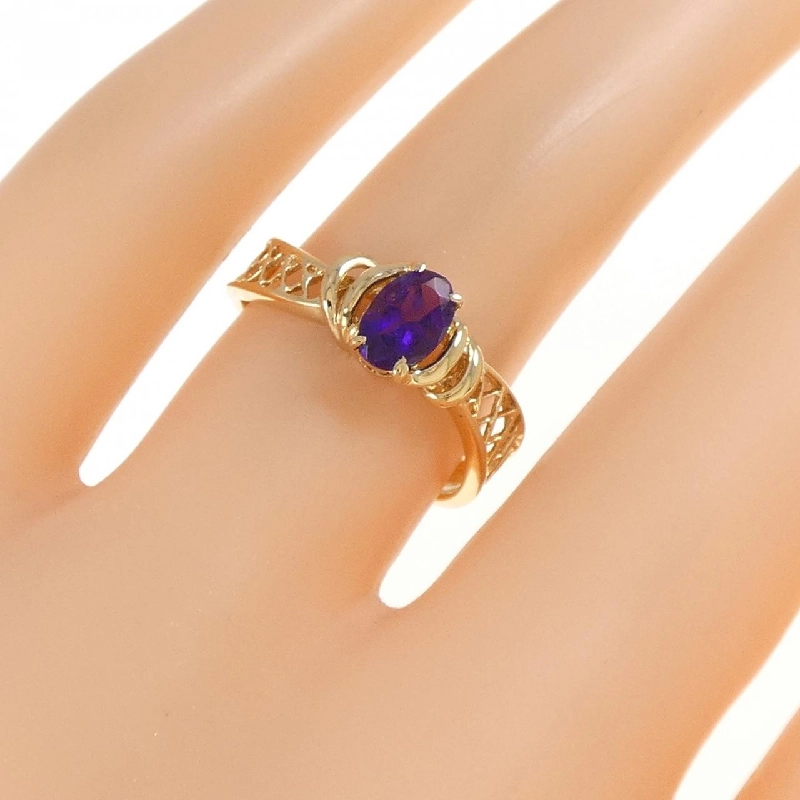 Nhẫn Amethyst K18YG 669793