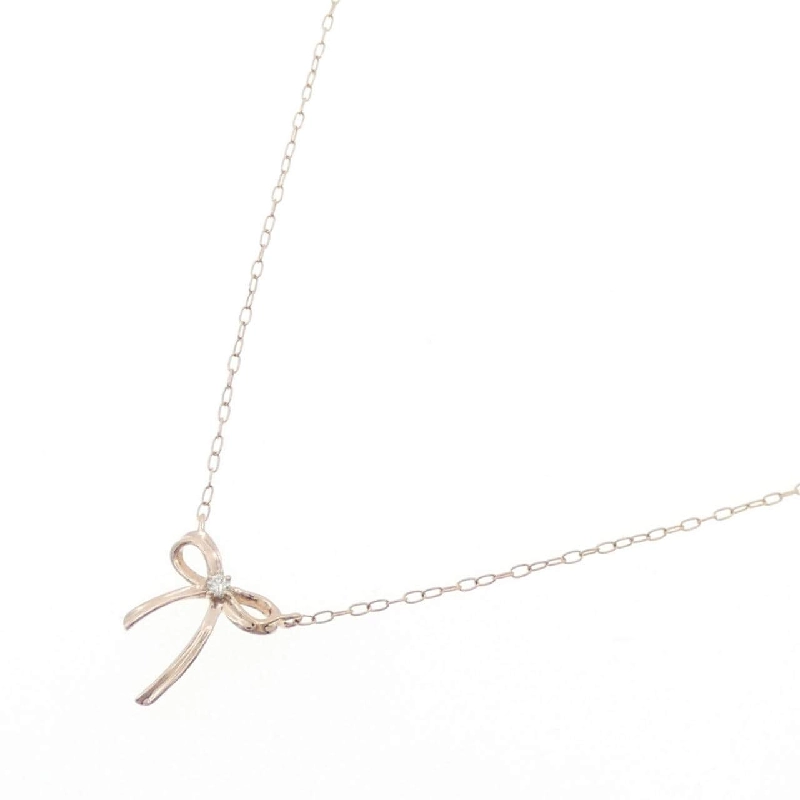 K10PG Ruy băng Dây chuyền Kim cương 0.01CT - Hàng hiệu Chính hãng 859739