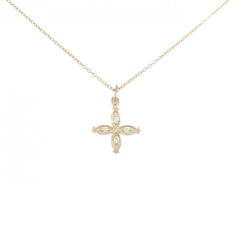 K18PG Hoa Kim Cương Dây Chuyền - Hàng hiệu Chính hãng 861535