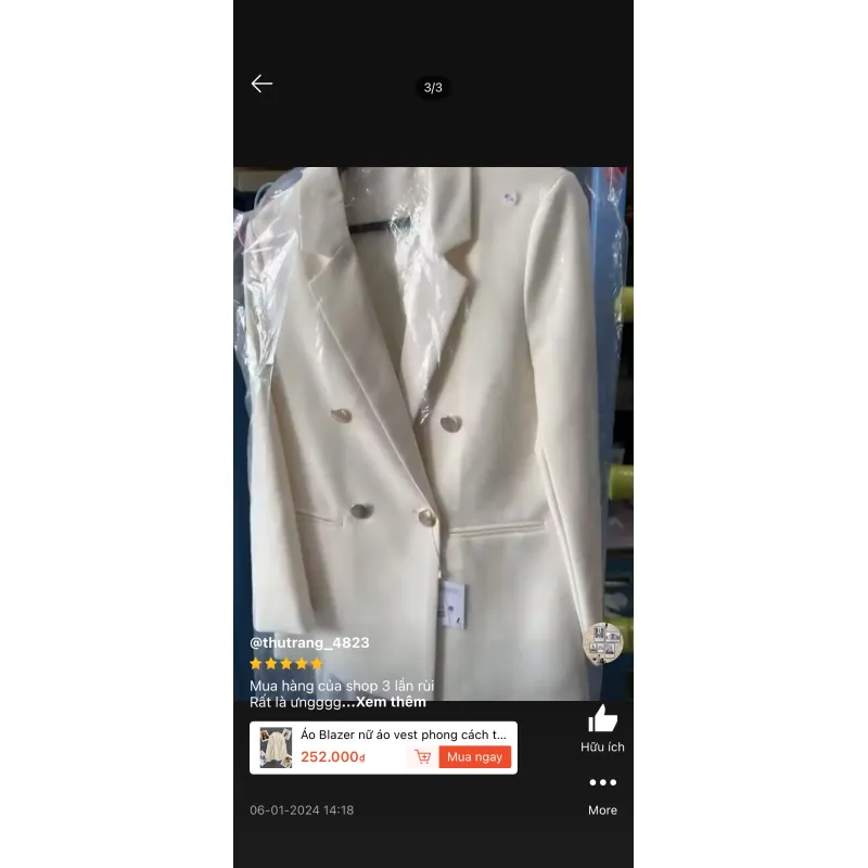 Áo blazer nữ size M 747394