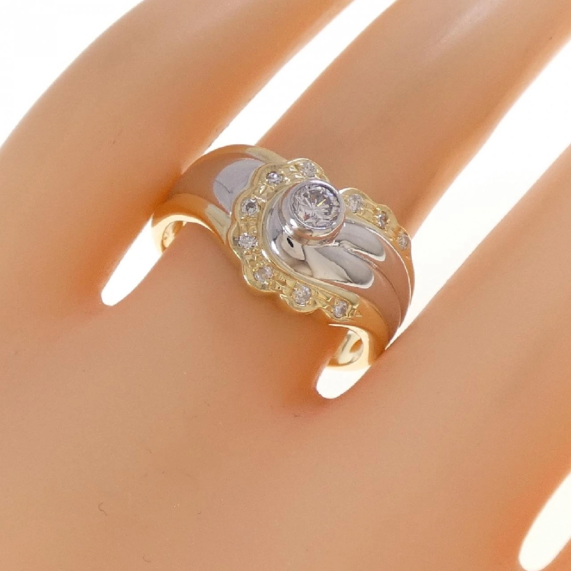 Nhẫn kim cương K18YG/PT900 0.21CT - Hàng hiệu Authentic 848621