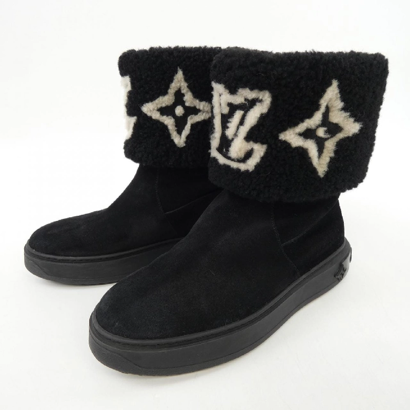 Giày bốt LOUIS VUITTON logo da lộn dòng Snowdrop - Hàng hiệu Authentic 828002