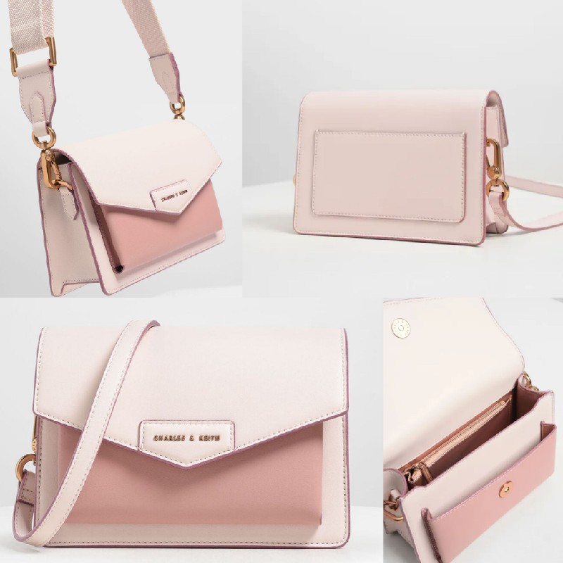 Túi đeo chéo chữ nhật nắp gập CHARLES & KEITH 24698