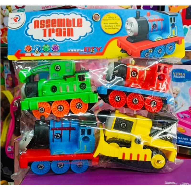 Đồ chơi 4 đầu tàu hỏa Thomas kèm tua vít tháo lắp RL589-17D 139249