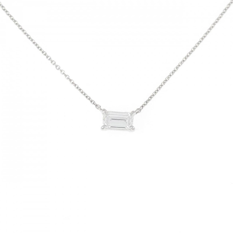 Dây chuyền kim cương PT 0.407CT E VVS2 cắt hình Emerald - Hàng hiệu Chính hãng 880473