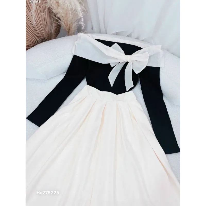 Đầm trễ vai dáng xoè size S, hàng mới, phom nhỏ 968789