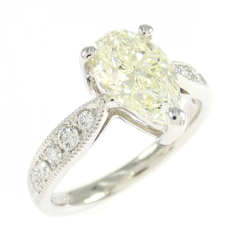 Nhẫn kim cương PT900 1.556CT VLY VS2 hình giọt nước - Hàng hiệu Authentic 871407