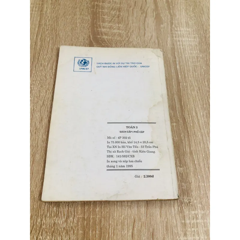 TOÁN 3 - sách cấp 1 phổ cập  1019074