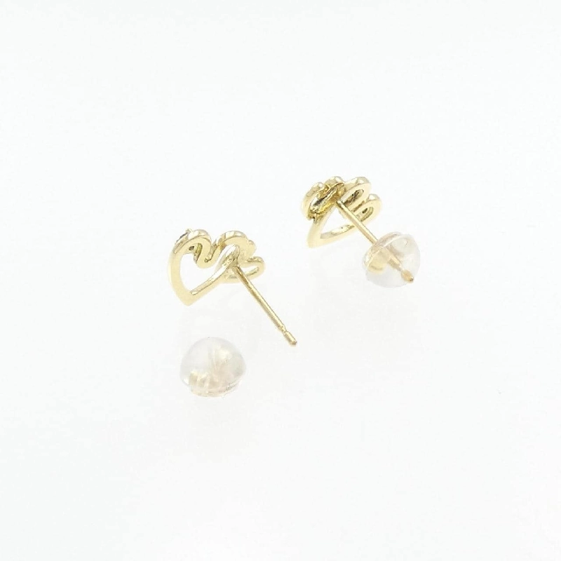 K18YG Bông tai kim cương hình trái tim - Hàng hiệu Chính hãng 871724