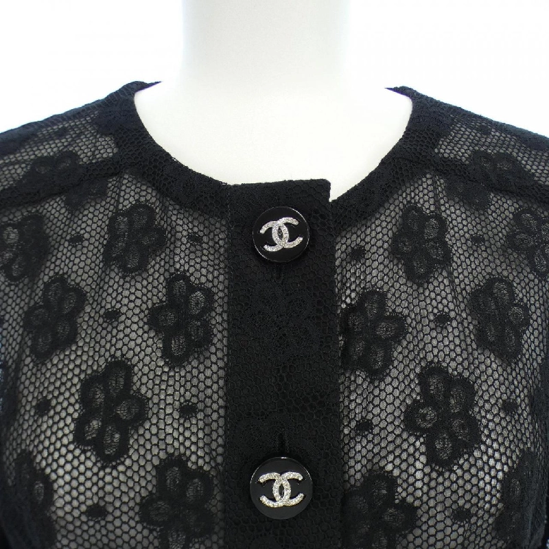 Áo khoác không cổ CHANEL 633282