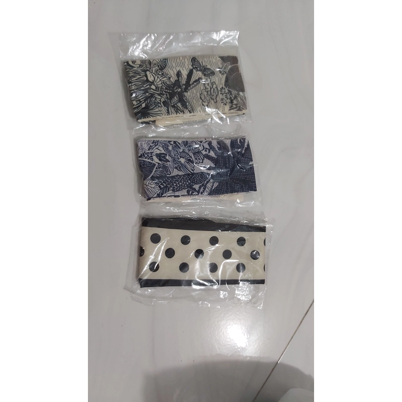Combo 3 dây buộc tóc, 1 nơ kẹp trắng 466291