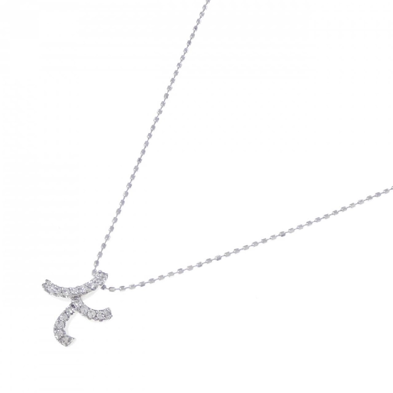 K18WG Chữ cái K Dây chuyền kim cương 0.10CT - Hàng hiệu Chính hãng 856928