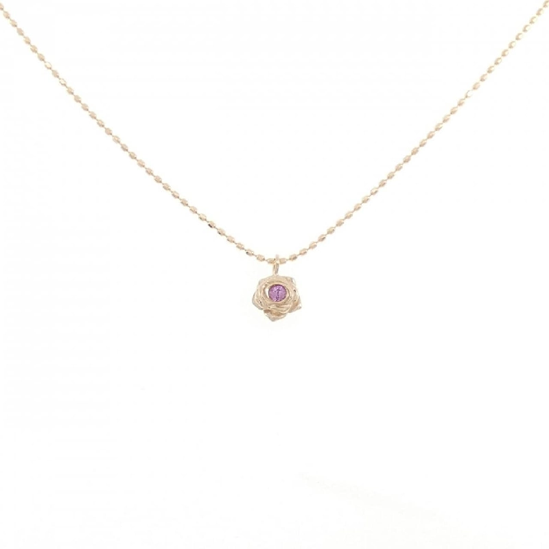 K18PG Vàng Hồng Sapphire Dây Chuyền - Hàng hiệu Chính Hãng 861622