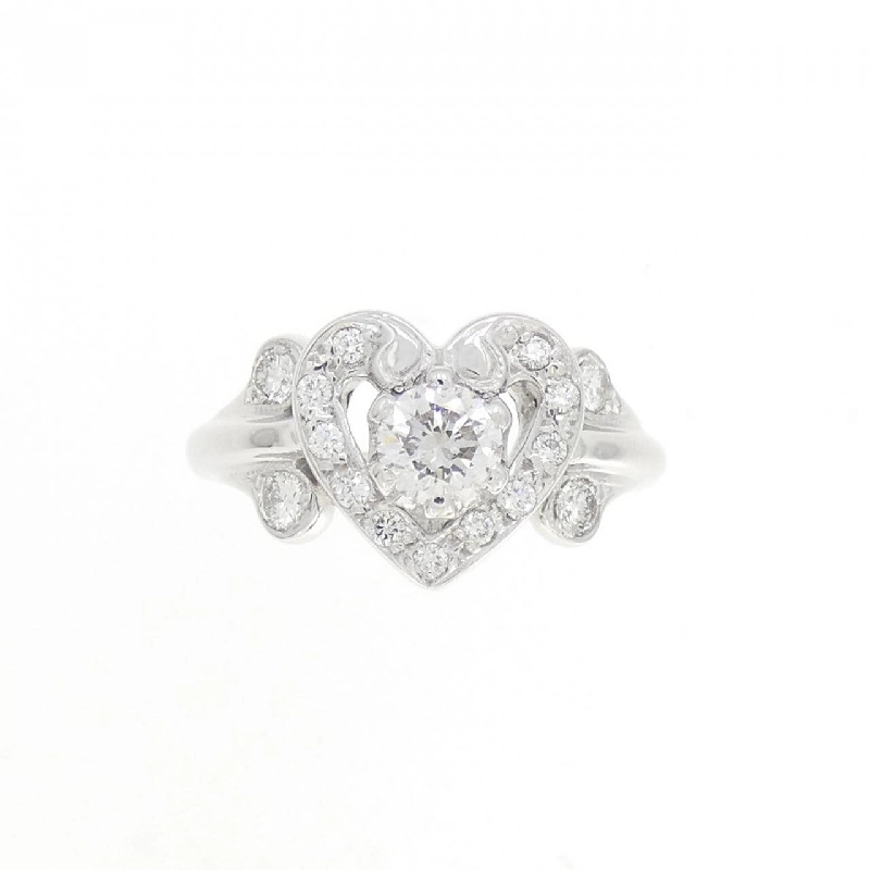 Nhẫn kim cương hình trái tim K18WG 0.348CT 671655