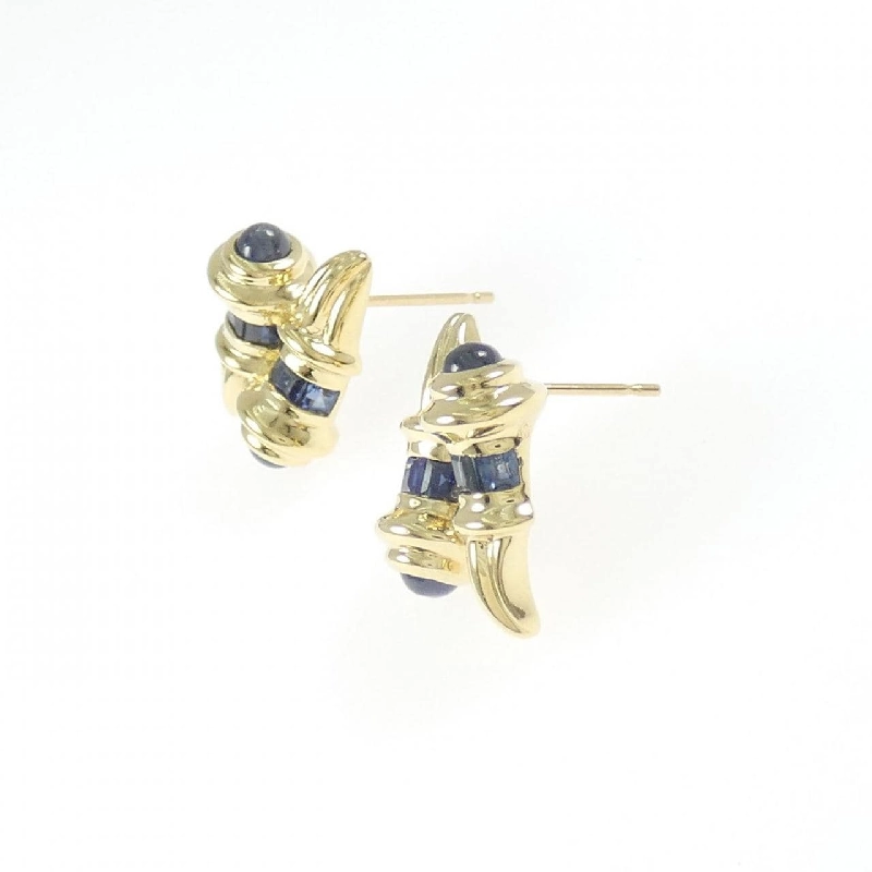 K18YG Bông tai Sapphire - Hàng hiệu Chính hãng 868944