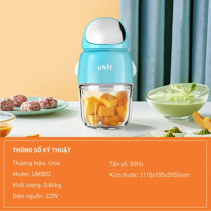 UNIE UMB02 – Máy xay mini siêu nhỏ gọn, cối thủy tinh kháng khuẩn 689660