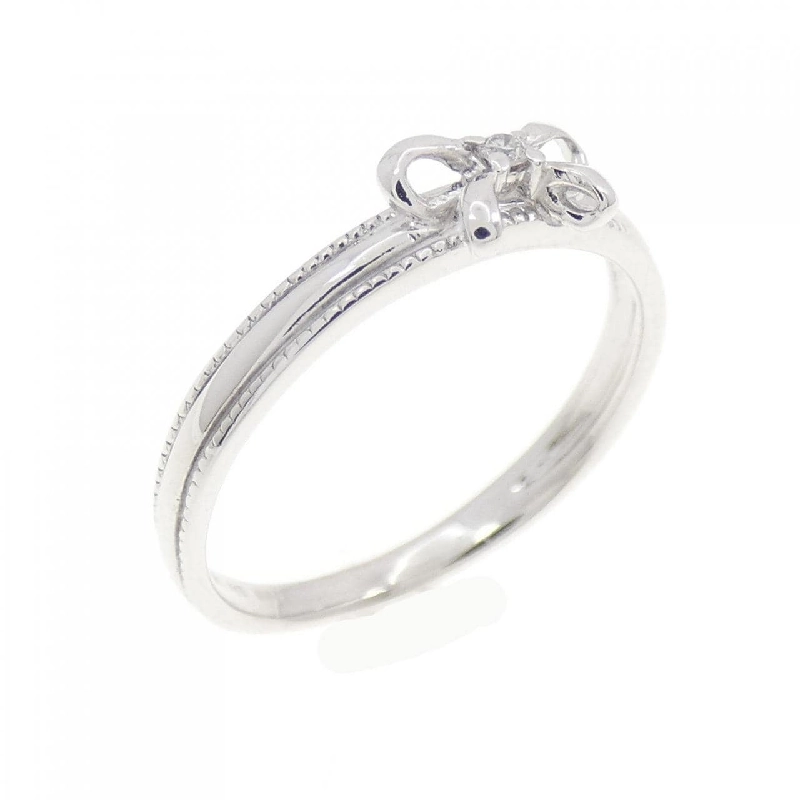 Nhẫn kim cương K18WG hình ruy băng 0.01CT 670586