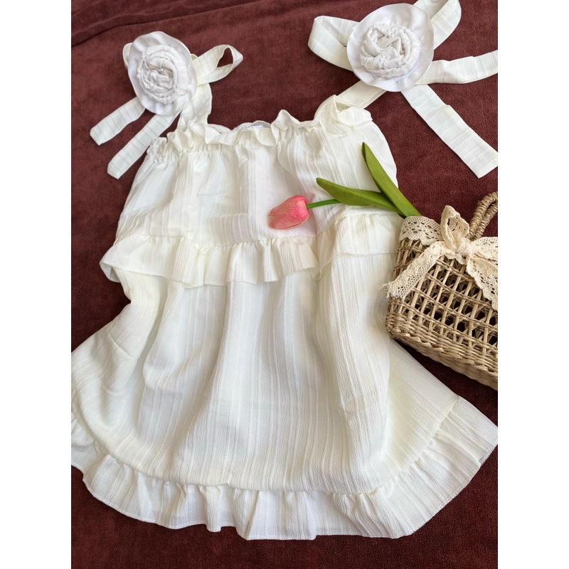 Áo 2 dây nơ buộc free sz  , 99%  503698