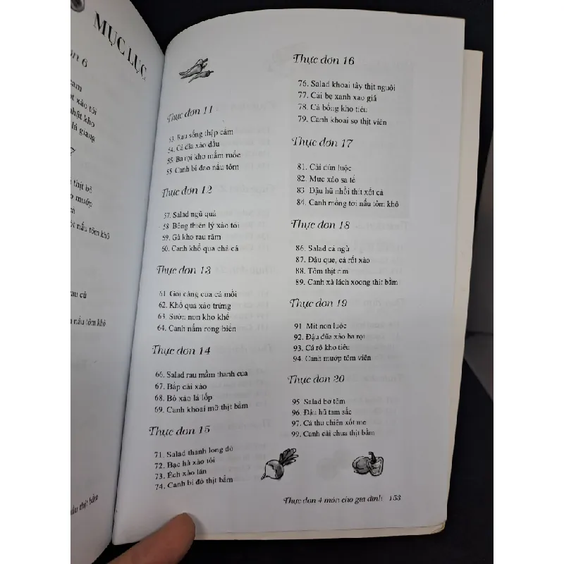 [59K/kg] Thực đơn 4 món cho gia đình 2016 mới 80% HCM1108 442466