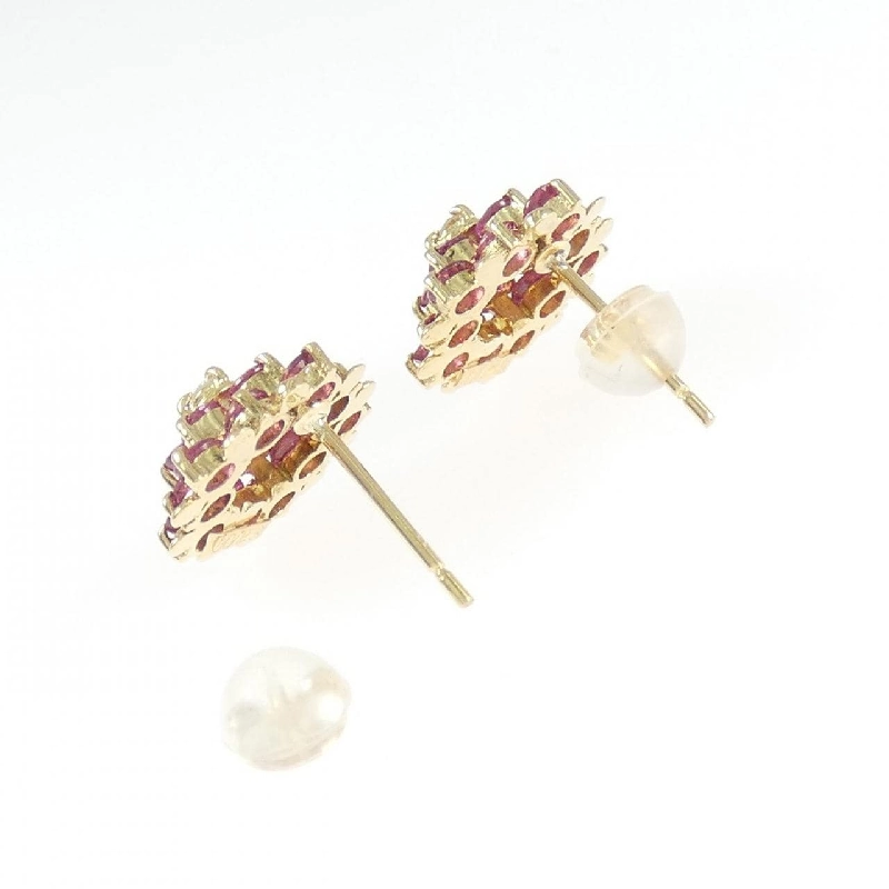 K18YG Bông tai Ruby - Hàng hiệu Chính hãng 874227