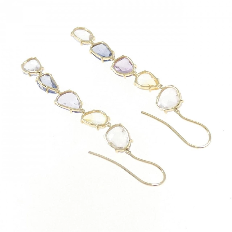 K18YG Sapphire Bông tai 14.64CT - Hàng hiệu Chính hãng 877299