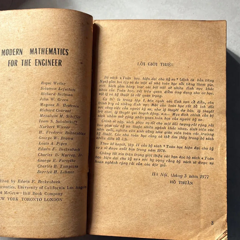 Toán học hiện đại cho kỹ sư Tập 1 - 1978s 739239