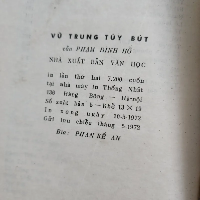 Vũ trung tùy bút | phạm đình hổ | 1972 994972
