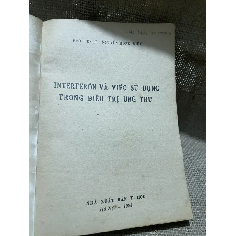 INTERFERON VÀ SỬ DỤNG TRONG ĐIỀU TRỊ UNG THƯ- T.S. NGUYỄN HỒNG ĐIỆT 800364