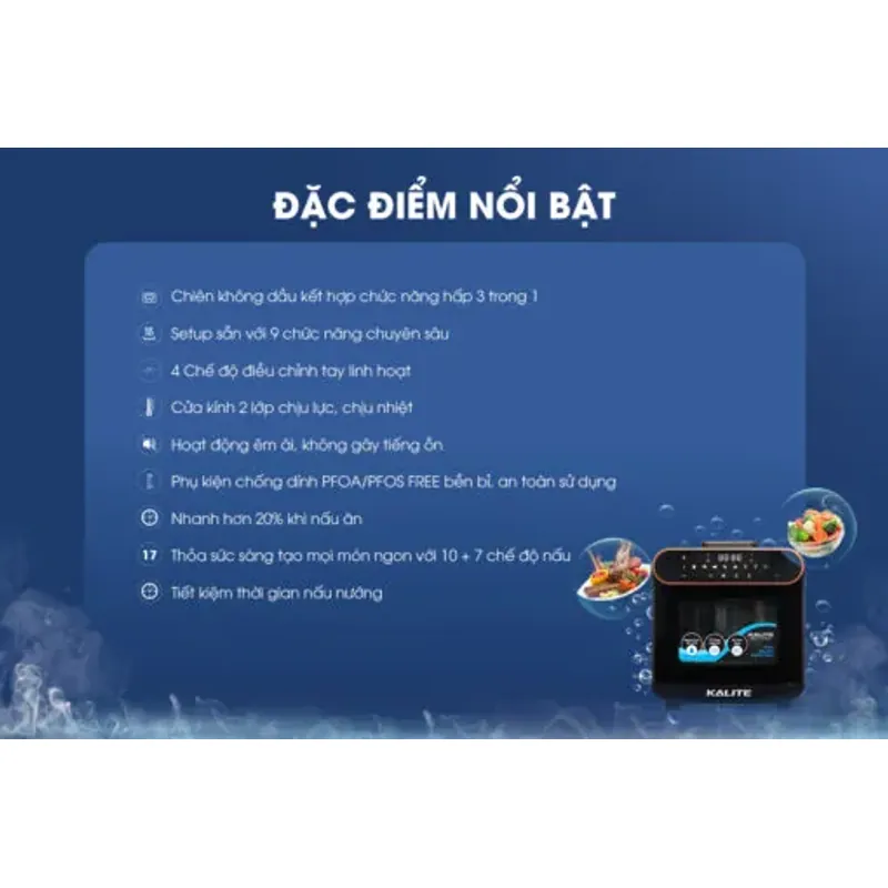 Nồi chiên hơi nước KALITE STEAM PRO 15 lít, 3 trong 1 585324