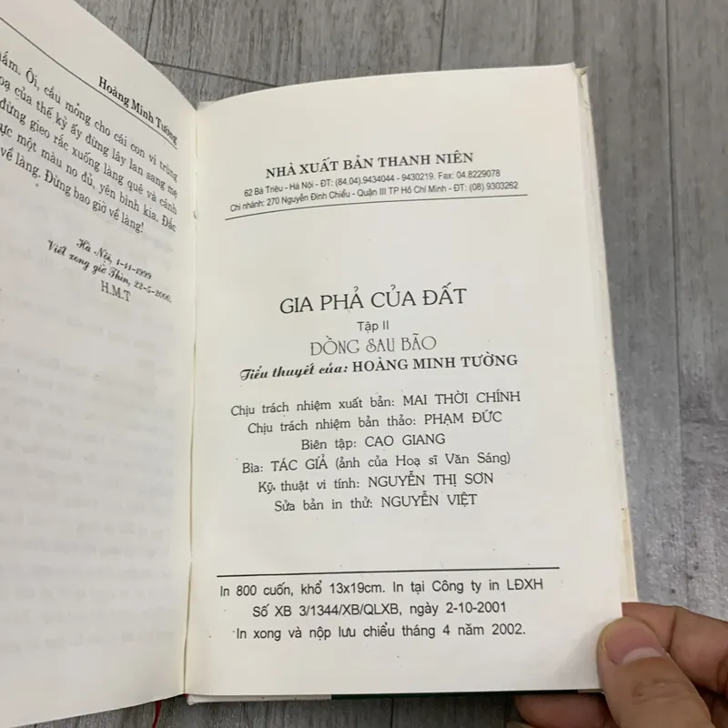 Gia phả của đất, tập 2 - hoàng minh tường. 1b5 689769