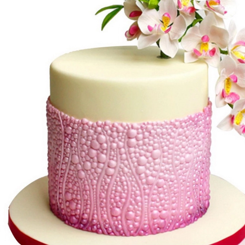 Khuôn silicon làm viền bánh, rau câu, fondant hình chuỗi ngọc - Mã số 1294 342499