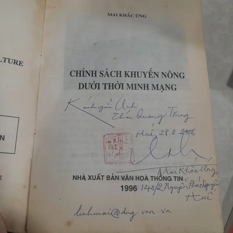 CHÍNH SÁCH KHUYẾN NÔNG DƯỚI THỜI MINH MẠNG - MAI KHẮC ỨNG 556998