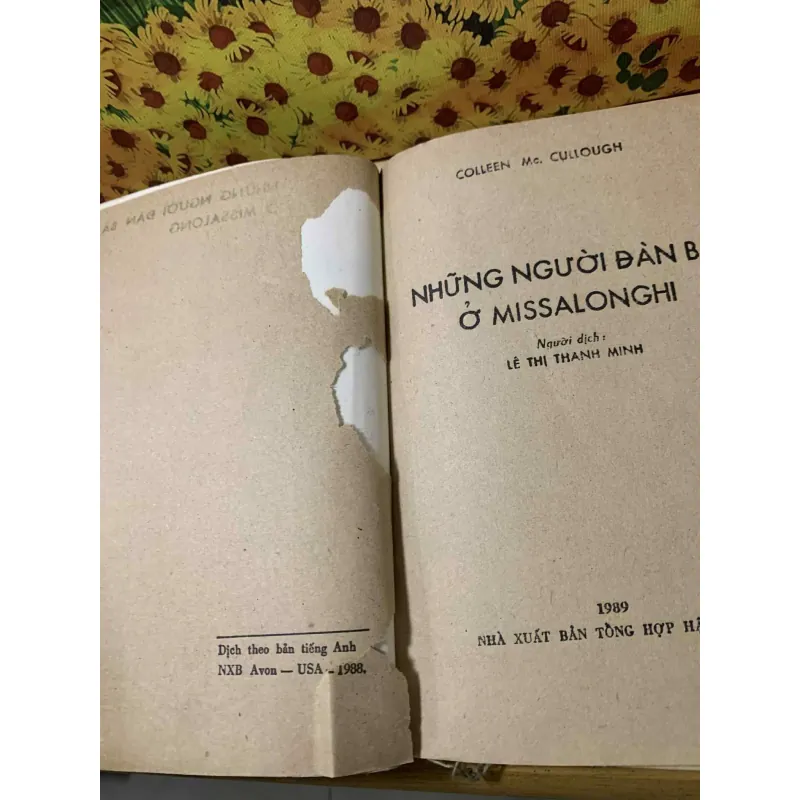 Những người đàn bà ở Missalonghi - Colleen McCullough 688146