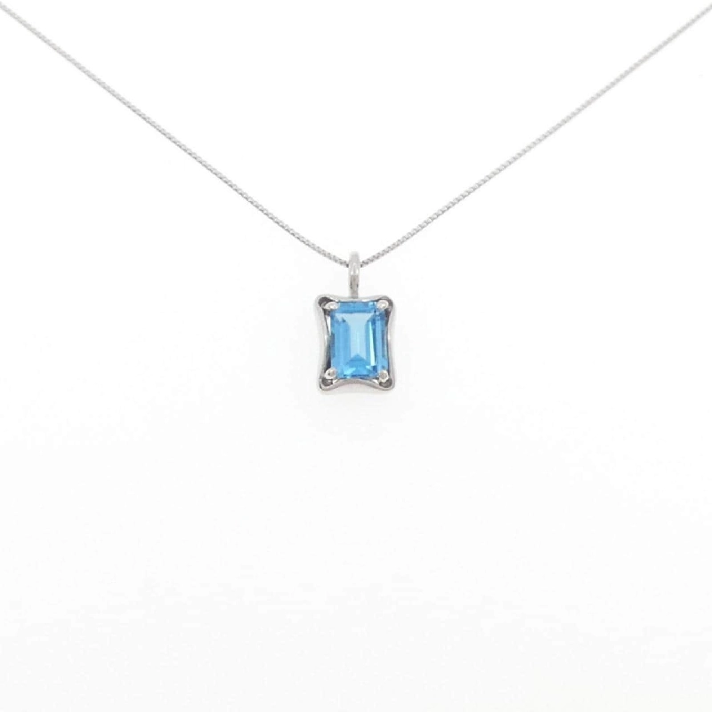 K18WG Blue Topaz Necklace - Hàng hiệu Authentic 862826