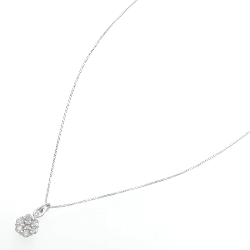 K18WG Hoa Kim Cương Dây Chuyền 0.23CT - Hàng hiệu Chính hãng 860165