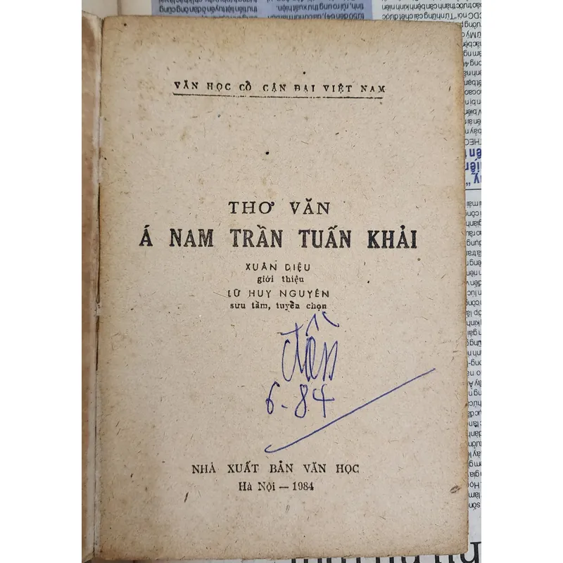 THƠ VĂN Á NAM TRẦN TUẤN KHẢI (Văn học cổ cận đại Việt Nam) 726034