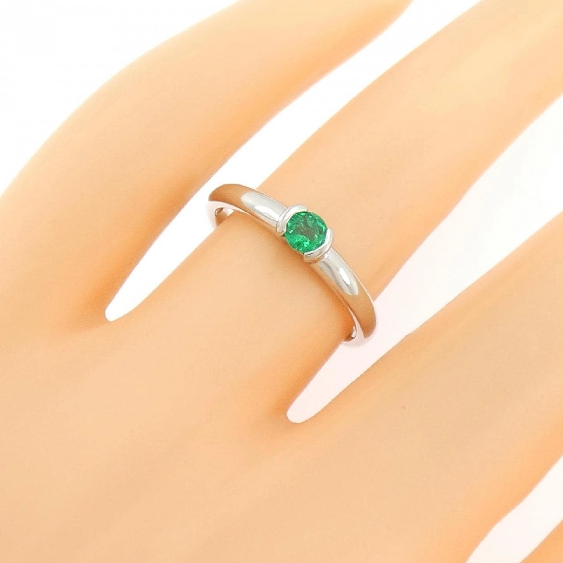 Nhẫn Emerald PT900 0.14CT - Hàng hiệu Chính hãng 848175