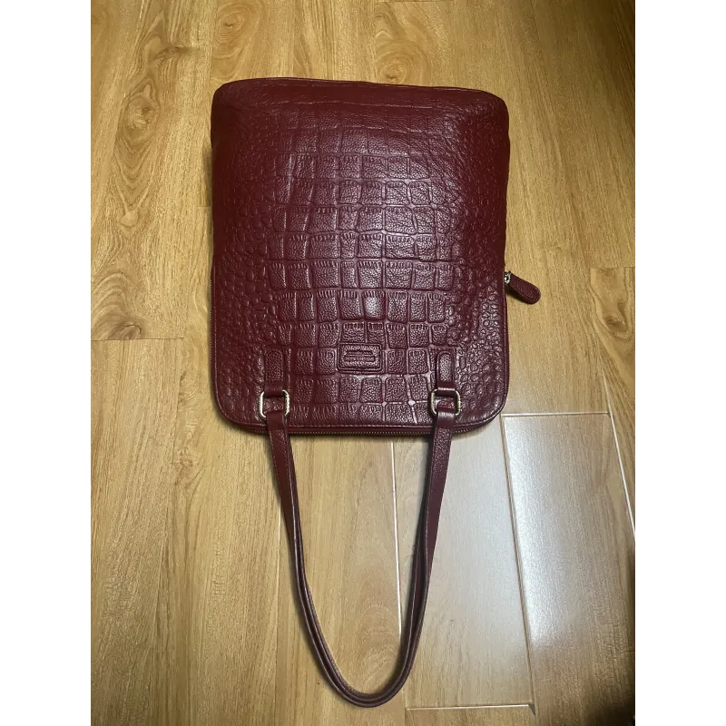 Túi tote nữ 31x35x8 da thật dập vân 2hand 996734