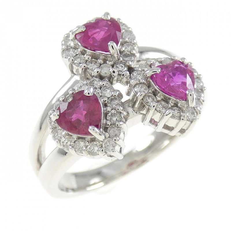 Nhẫn ruby hình trái tim K18WG 0.91CT 671960