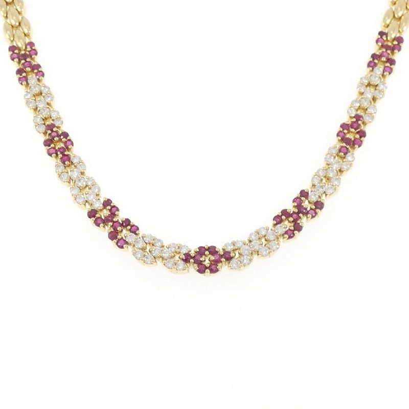 Dây chuyền ruby 750YG 3.12CT - Hàng hiệu Authentic 860538