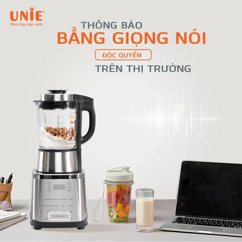 ⭐ Máy làm sữa hạt UNIE V8S – 10 chức năng nấu, thông báo bằng giọng nói 714996
