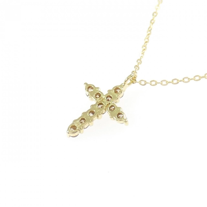 K18YG Dây chuyền kim cương chéo 0.1CT - Hàng hiệu chính hãng 846901